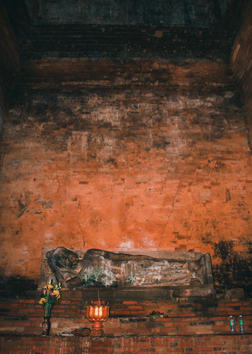 A reclining Buddha at Baksei Chamkrong Siem Reap, Cambodia