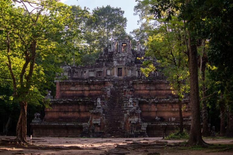 Phimeanakas Temple, during the golden hour, Green Season. Photo by Sathya Moth