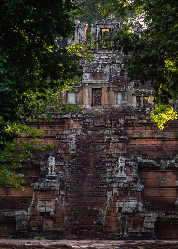 Phimeanakas Temple steep steps from the east. Photo by Sathya Moth
